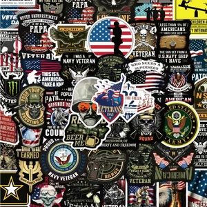 US MILITARY VETERANS 50 piece Stickers